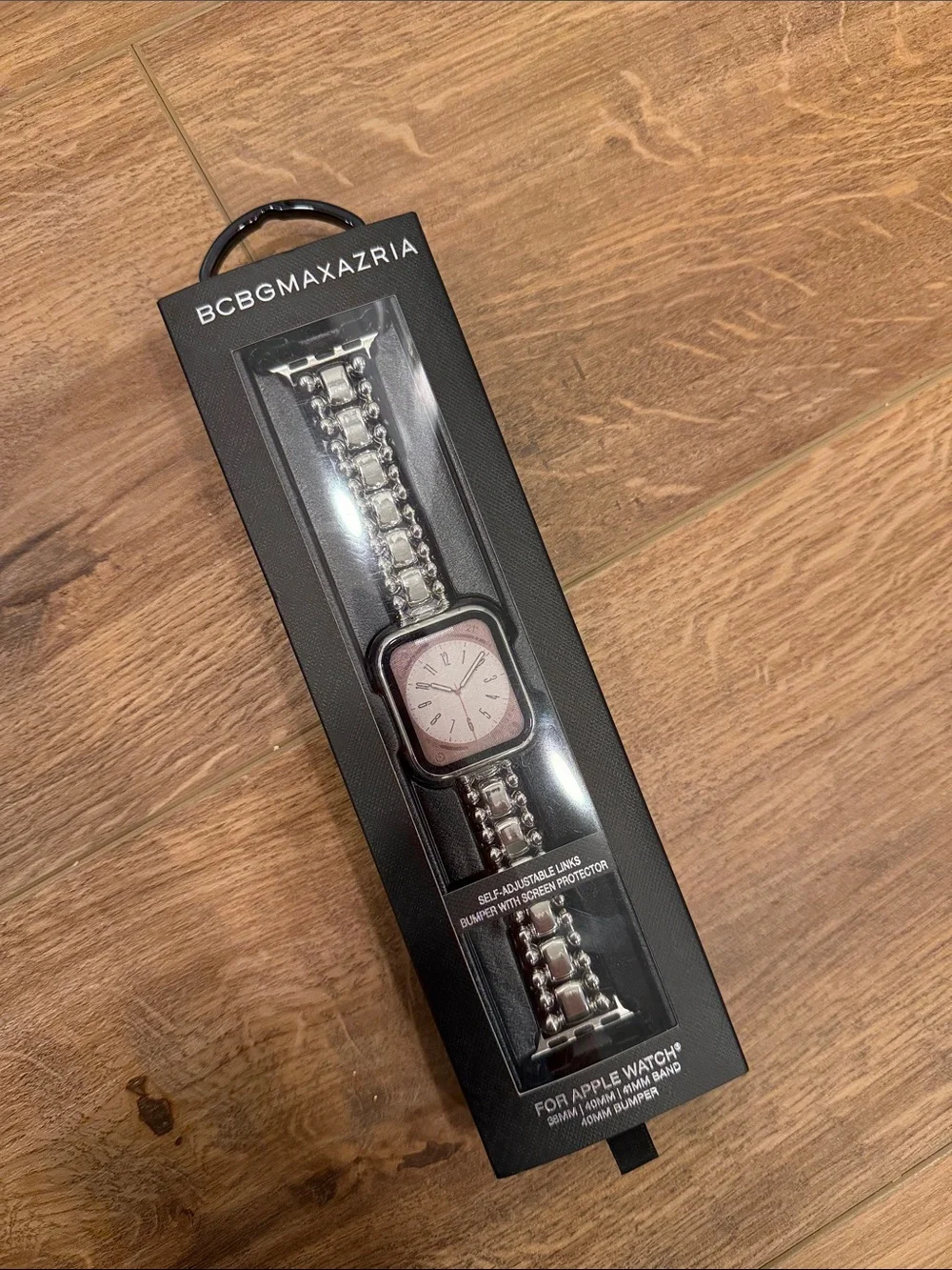 BCBGMaxAzria Silver Link Apple Watch Band 38MM 40MM 41MM
